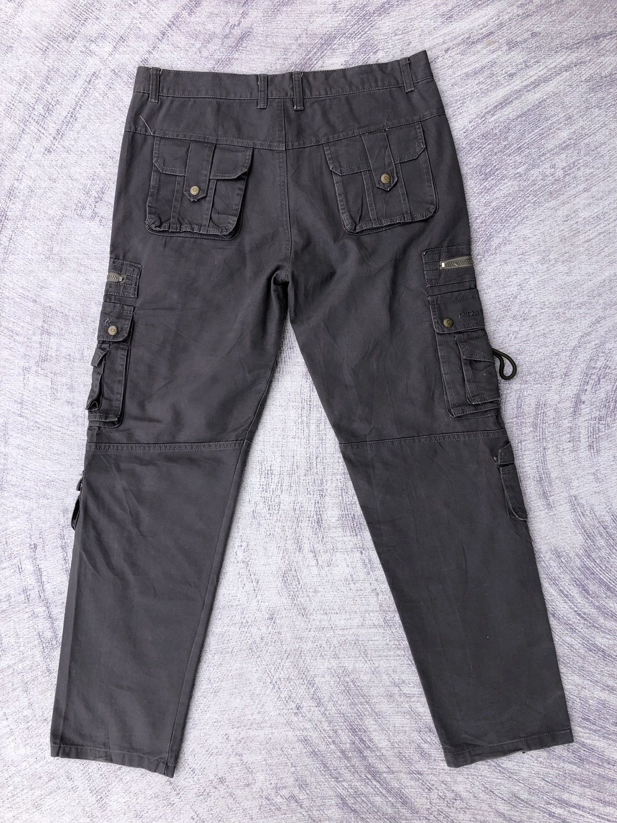 Designer × Vintage Vintage y2k Grey Military Cargo With 11 Pocket & Zip Size US 36 / EU 52 - 10 Thumbnail