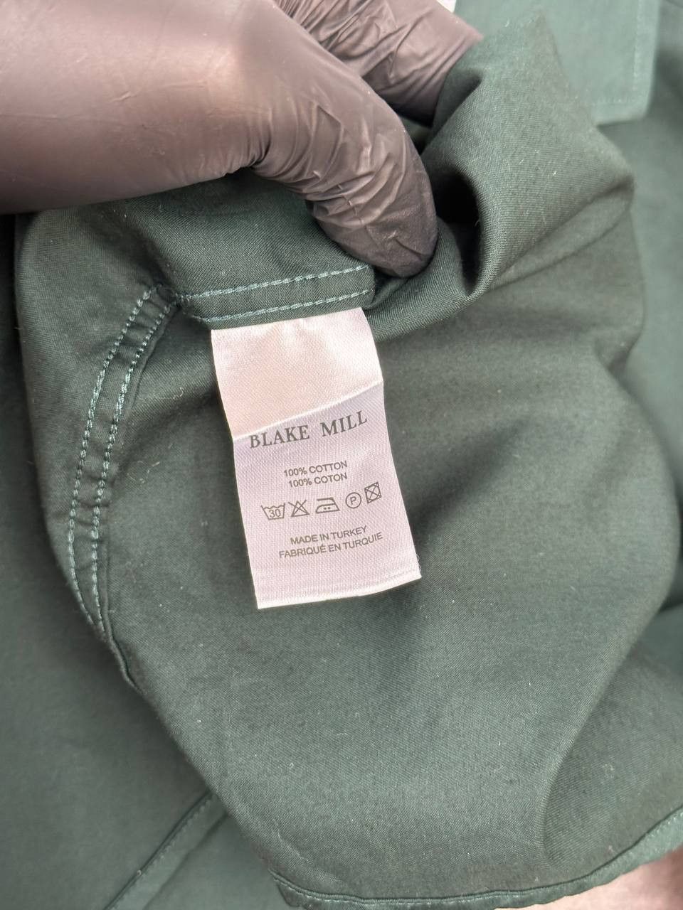 Other Blake Mill Flowered Button Up Shirt Poplin Cotton Green LS Size US L / EU 52-54 / 3 - 12 Thumbnail