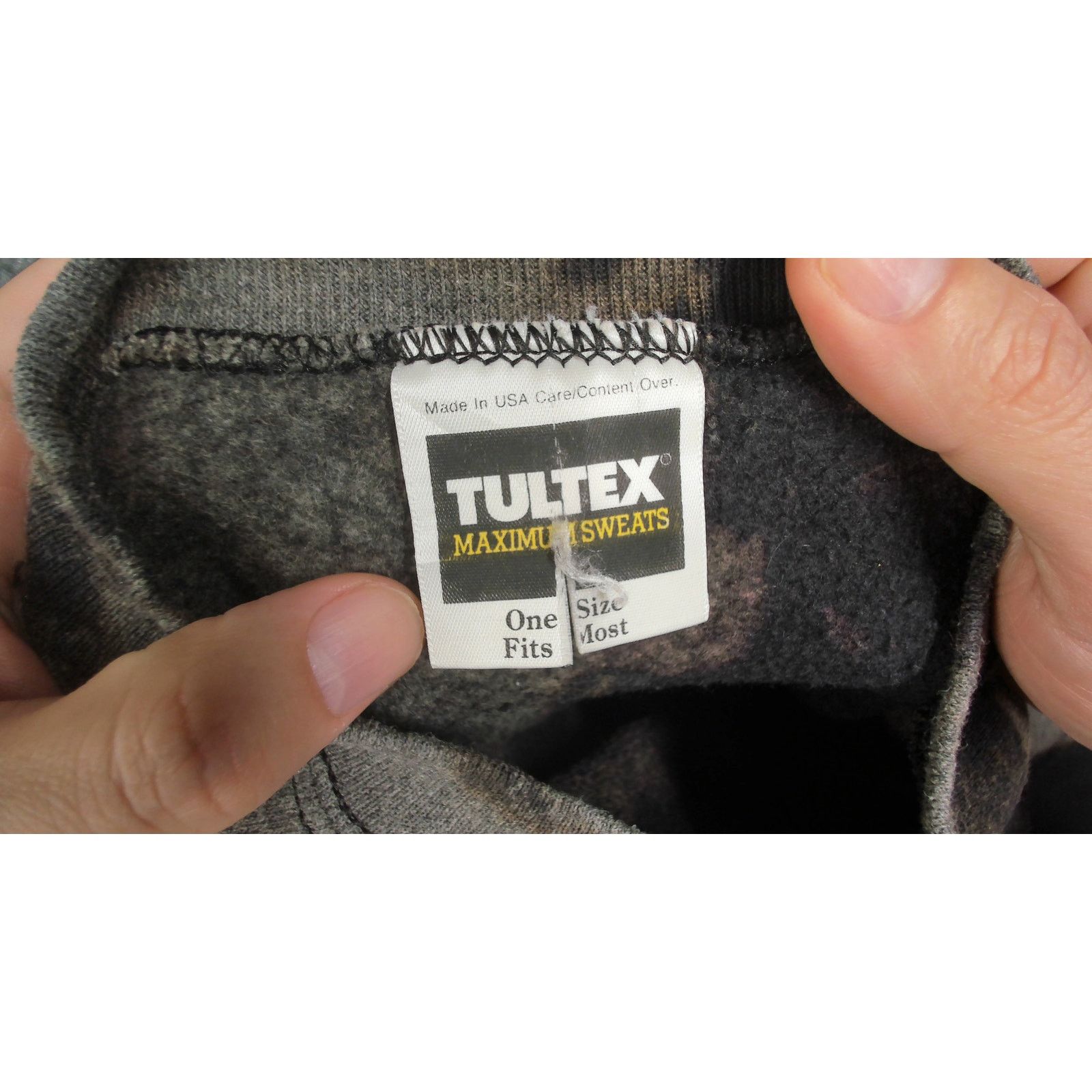 Tultex Vintage 90s Tultex Custom Reverse Bleach Sweatshirt Size XL / US 12-14 / IT 48-50 - 7 Thumbnail
