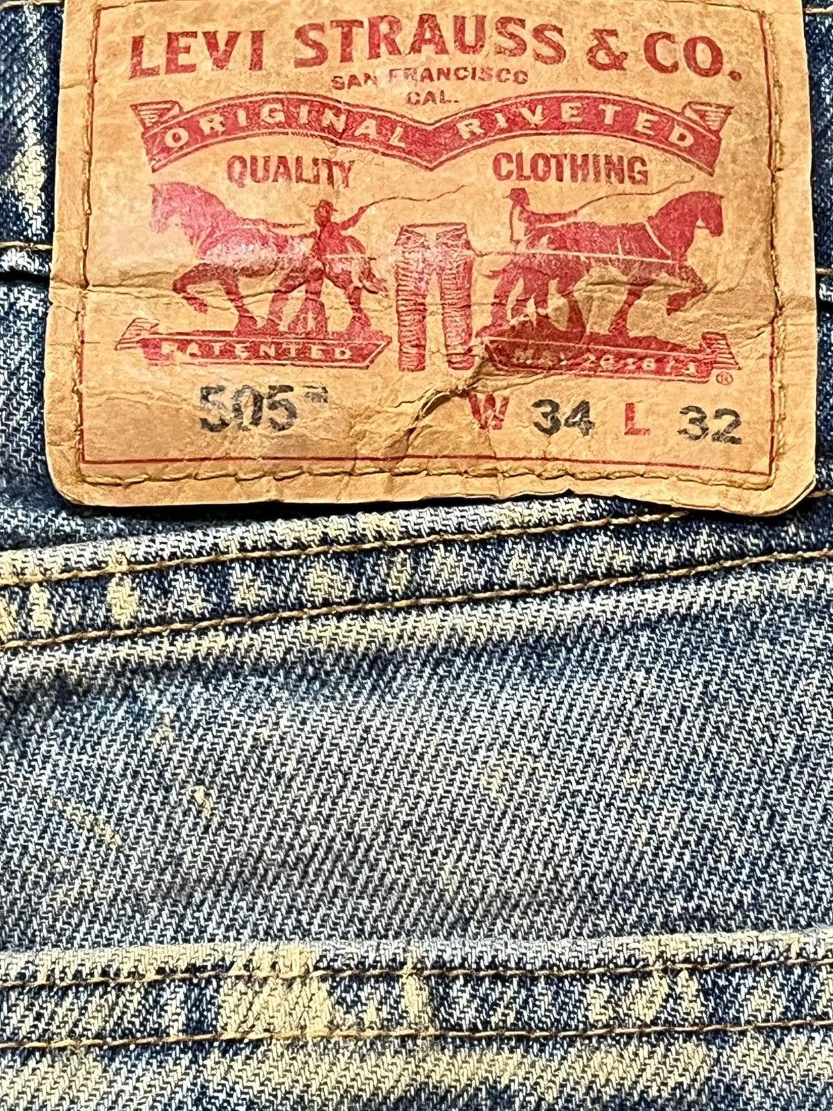 Levi's Vintage Clothing Vintage Levi’s 505 Mudwash Denim Size US 34 / EU 50 - 8 Thumbnail