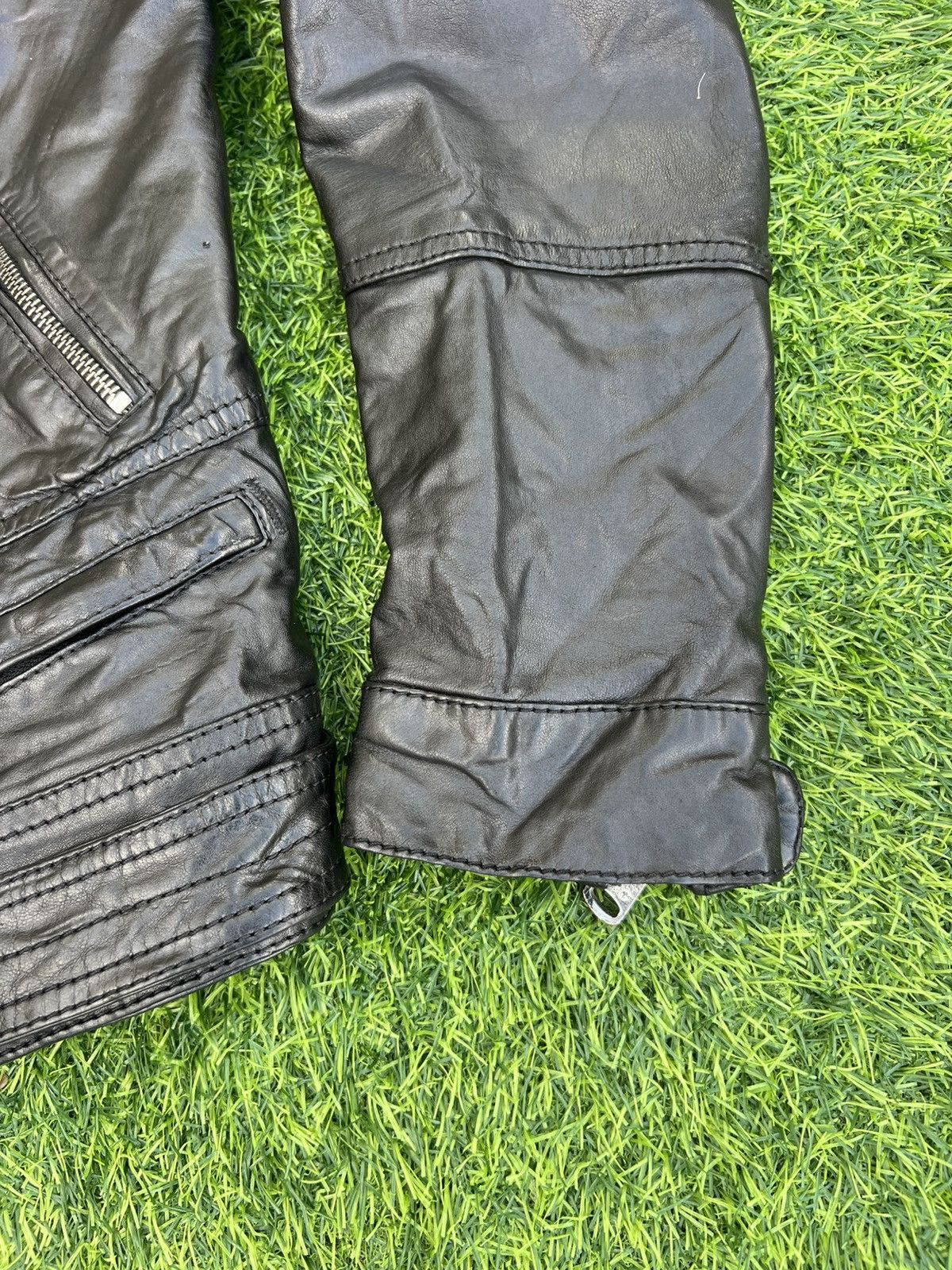 Dolce & Gabbana D&G ARCHIVAL “MULTI-ZIP” BLACK LAMBSKIN MOTO JACKET-size 50 Size US M / EU 48-50 / 2 - 11 Thumbnail