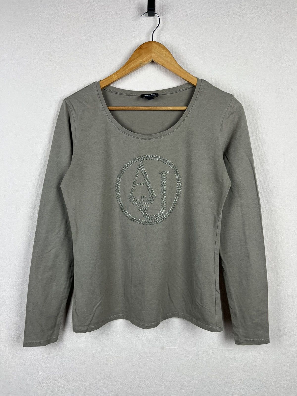 Armani ARMANI JEANS Big Logo AJ Embroidered long sleeve t shirt Size US S / EU 44-46 / 1 - 1 Thumbnail