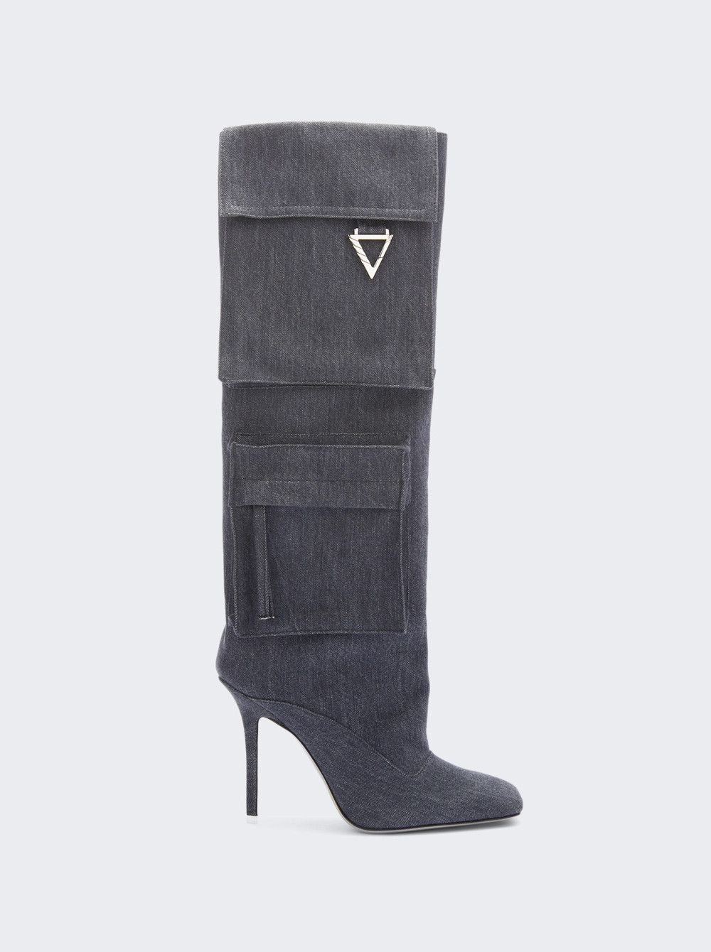 The Attico o1mle0526 Sienna Tube Boots 105mm in Gray Size US 7.5 / IT 37.5 - 1 Thumbnail