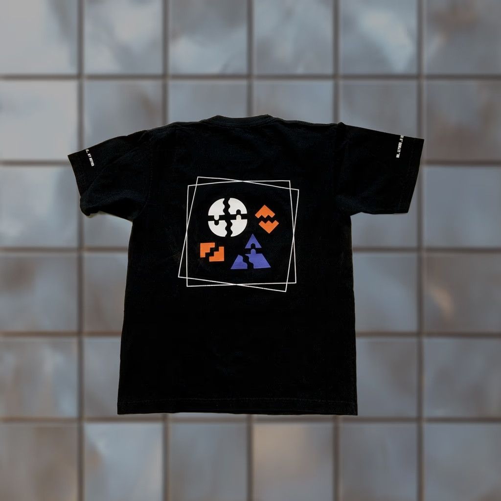 MOTHER Hollywood Is My Mother World Puzzle Lauren Baker Black Crewneck T-Shirt Sz. S Men Crew Neck Short Sleeve Black Shirt Size US S / EU 44-46 / 1 - 1 Thumbnail