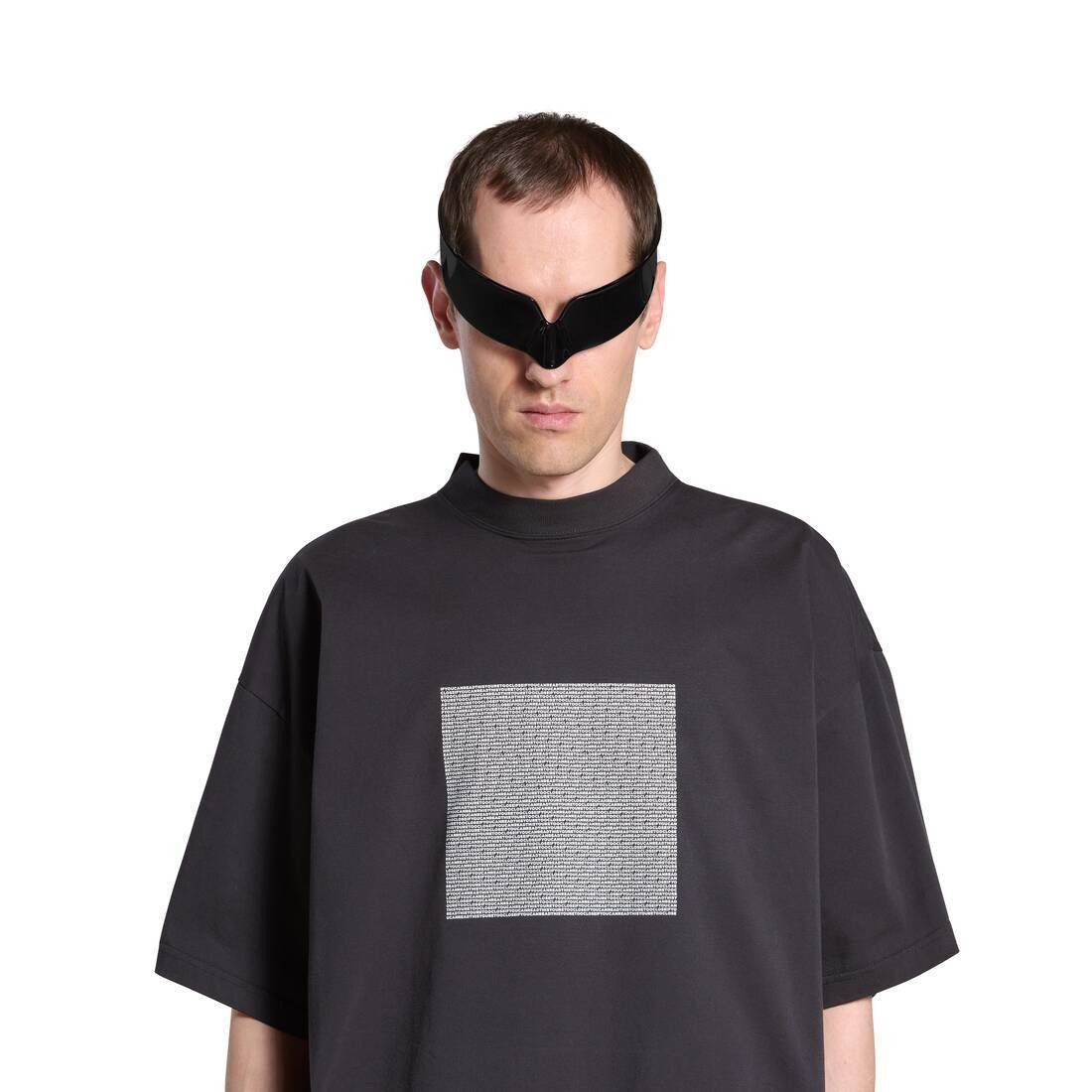 Balenciaga oc11z1025 Text Block Inside-Out T-Shirt Oversized in Black Size US L / EU 52-54 / 3 - 4 Thumbnail