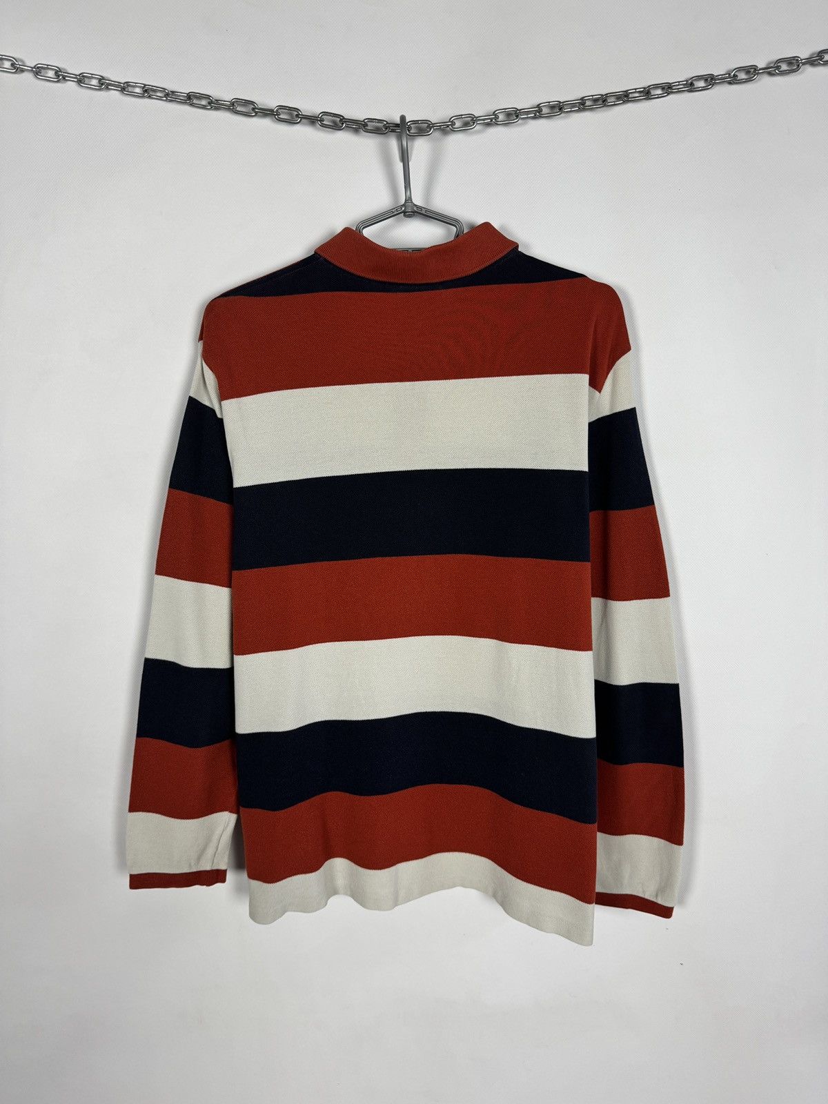 Lacoste Lacoste Long Sleeve Striped Polo Shirt Rugby Style Size 6 Size US XL / EU 56 / 4 - 10 Thumbnail