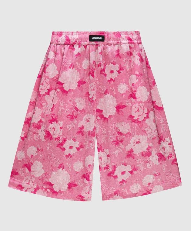 Vetements Pink logo print shorts Size 25" / US 0 / IT 36 - 1 Thumbnail