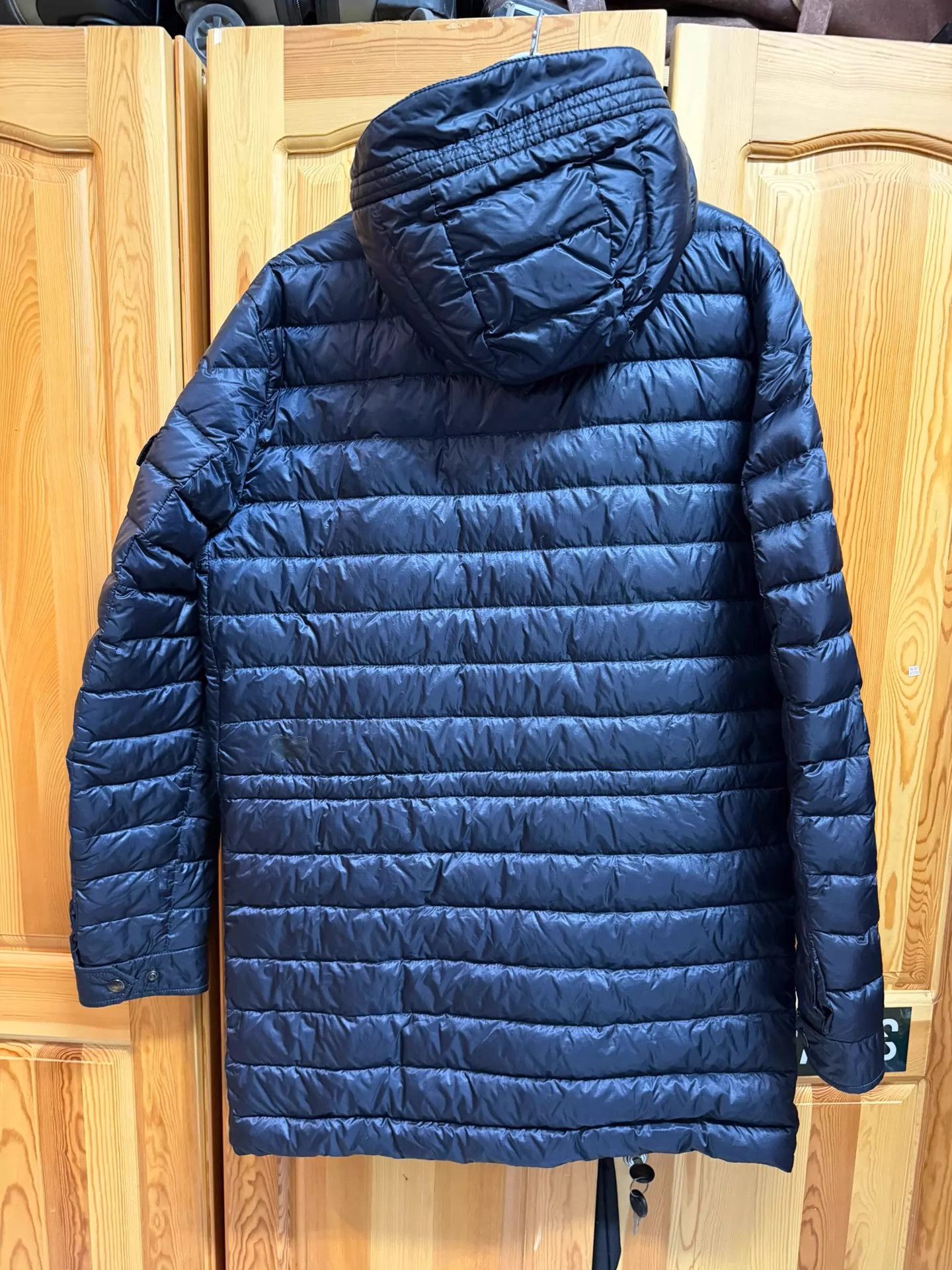 Moncler Moncler Benjamin Navy Long Down Coat 3 Size US L / EU 52-54 / 3 - 2 Thumbnail