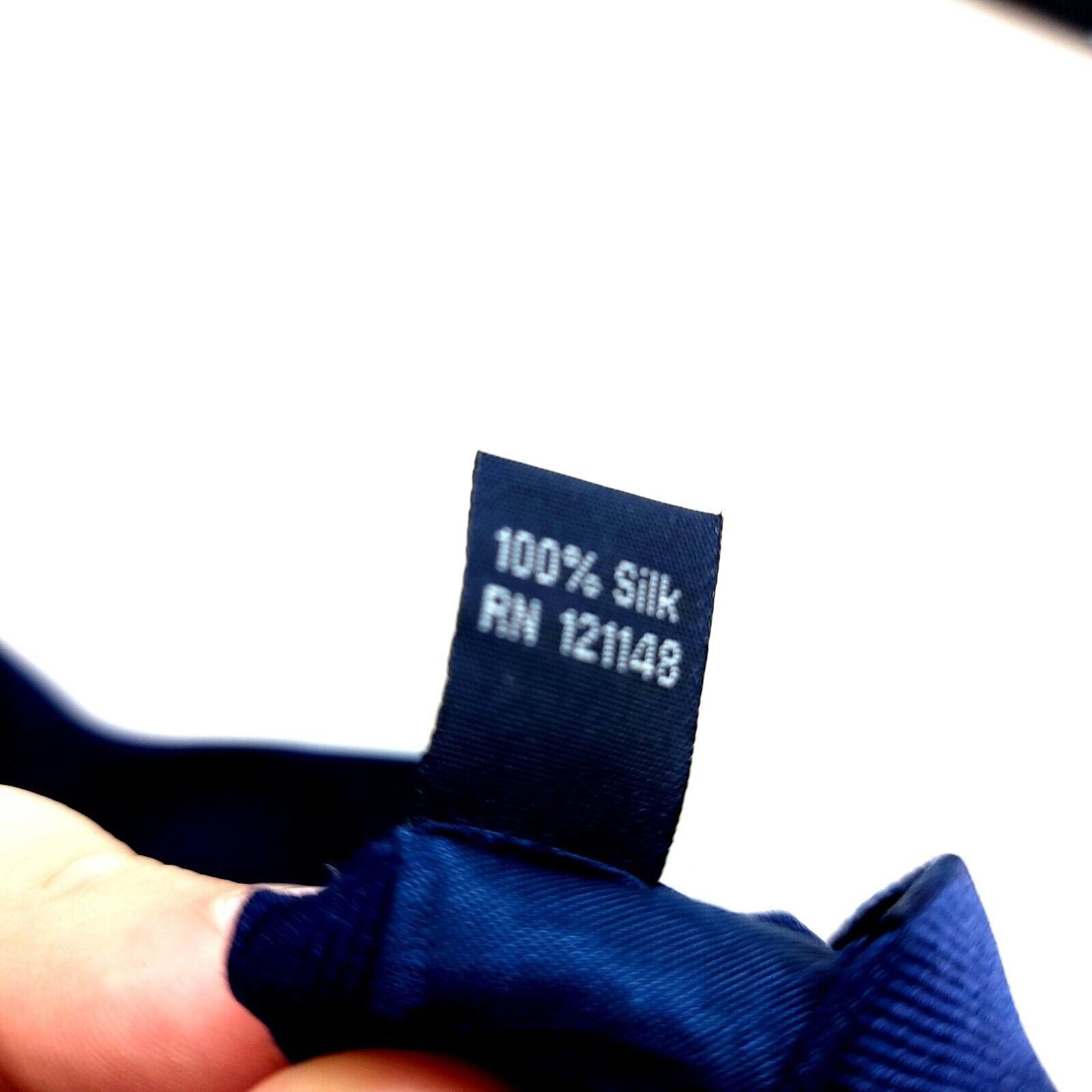 Tommy Hilfiger Tommy Hilfiger Woven Black Blue Striped Silk Tie Size ONE SIZE - 4 Thumbnail