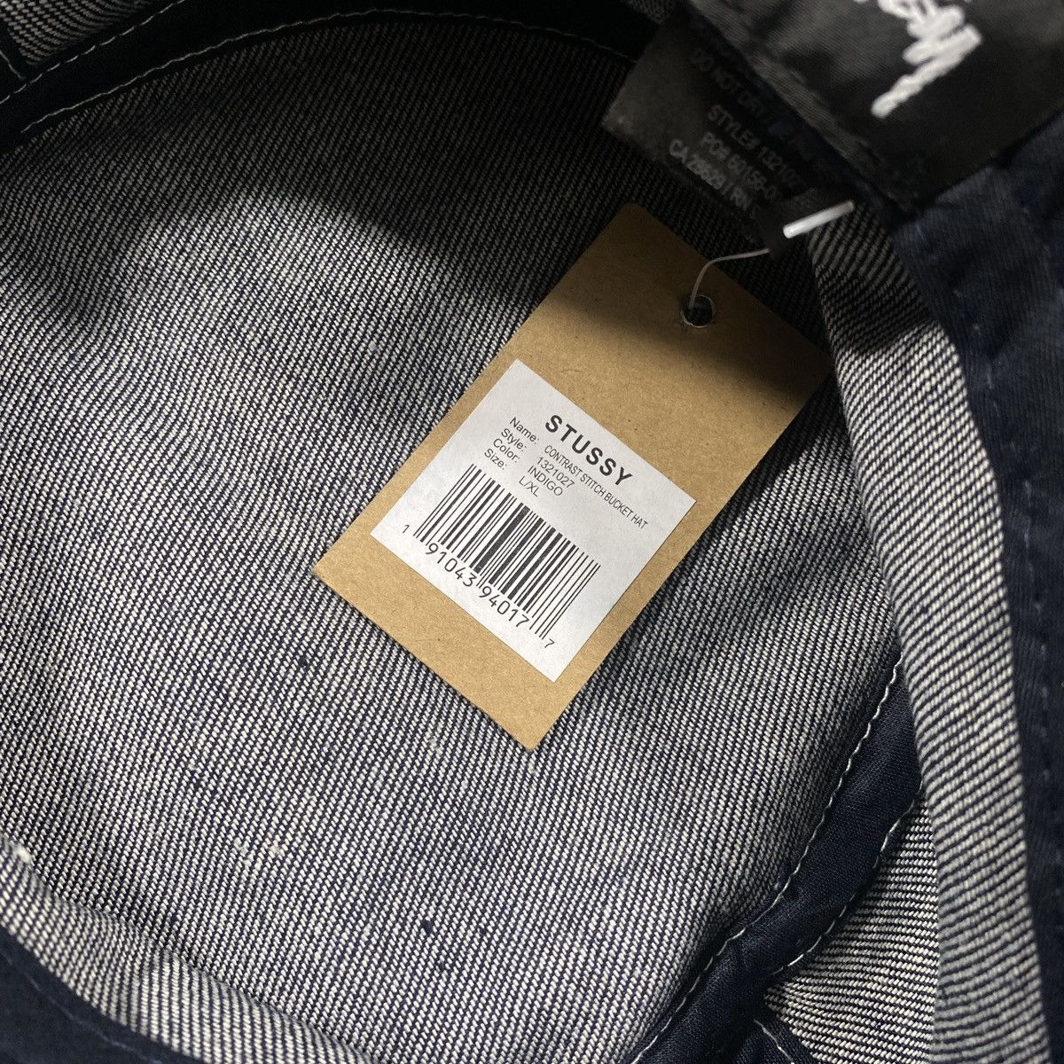 Stussy STUSSY BUCKET HAT CONTRAST STITCH INDIGO Size ONE SIZE - 3 Thumbnail