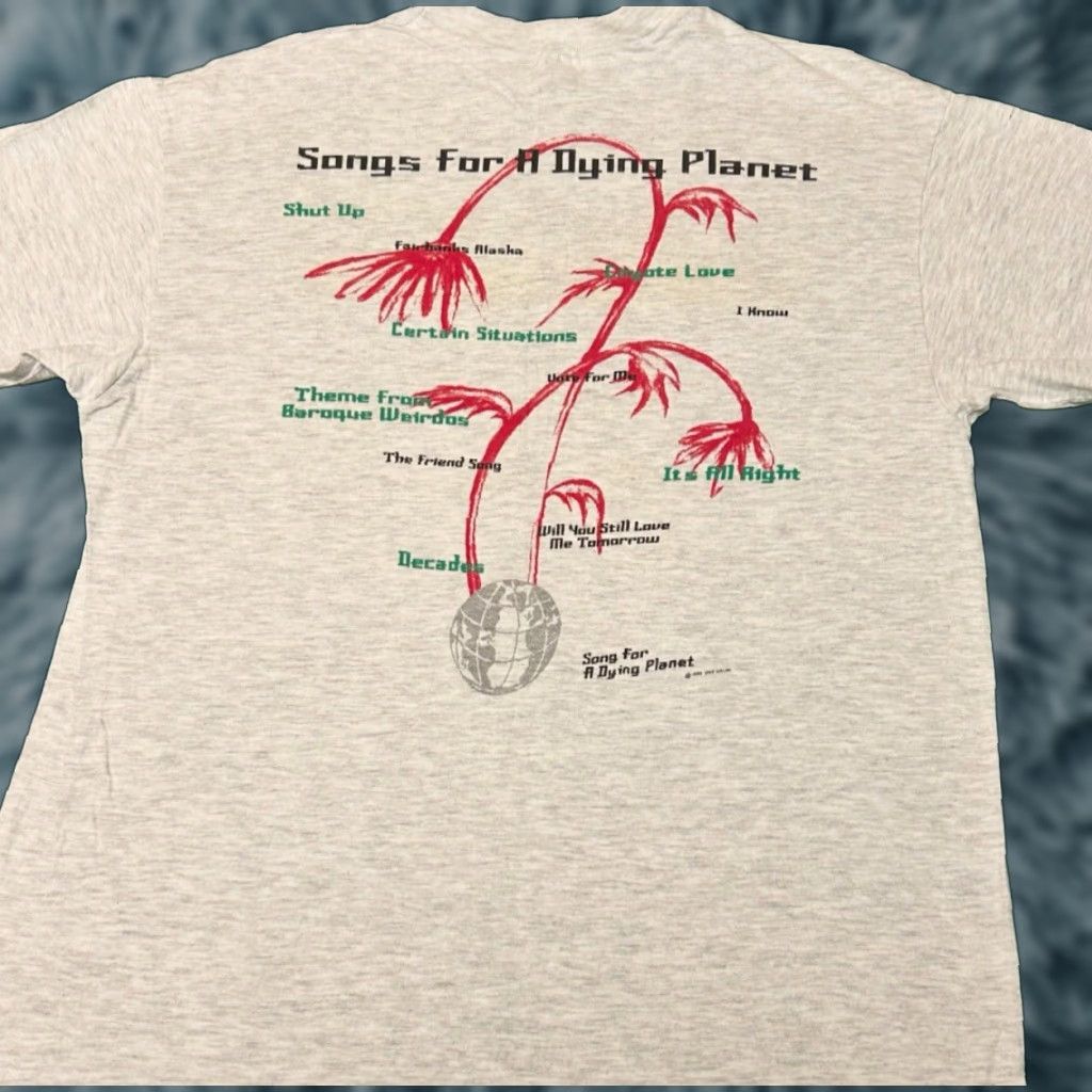 Vintage VINTAGE Joe Walsh Song For A Dying Planet Band Tee Eagles 1992 VTG Shirt Gray L Mens 90s Rock Music Size US L / EU 52-54 / 3 - 1 Thumbnail