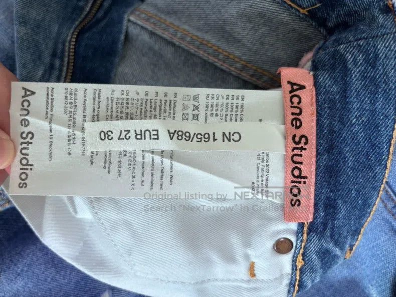 Acne Studios Acne Studios High-Waist Wide-Leg Slightly Flared Jeans Size 27" / US 4 / IT 40 - 4 Thumbnail