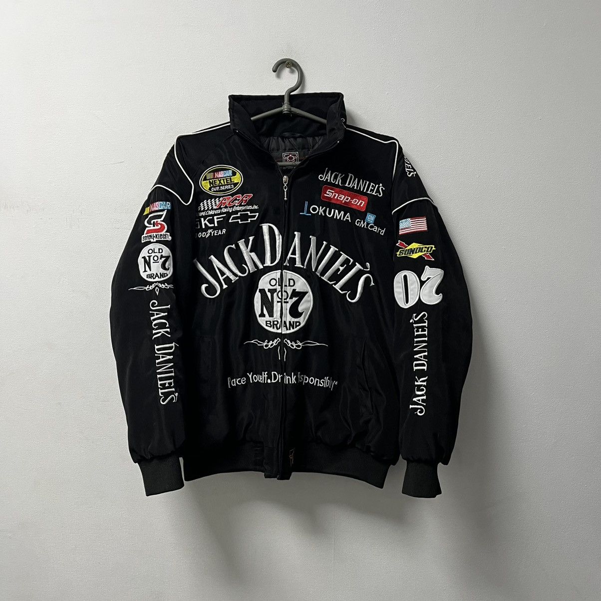 Formula 1 90s Vintage Nascar Jack Daniels Racing Bomber Jacket M Size US M / EU 48-50 / 2 - 1 Thumbnail