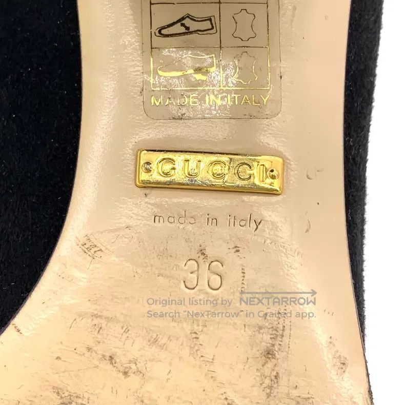 Gucci Gucci Black double G logo square toe thick heel high heels Size US 5.5 / IT 35.5 - 6 Thumbnail