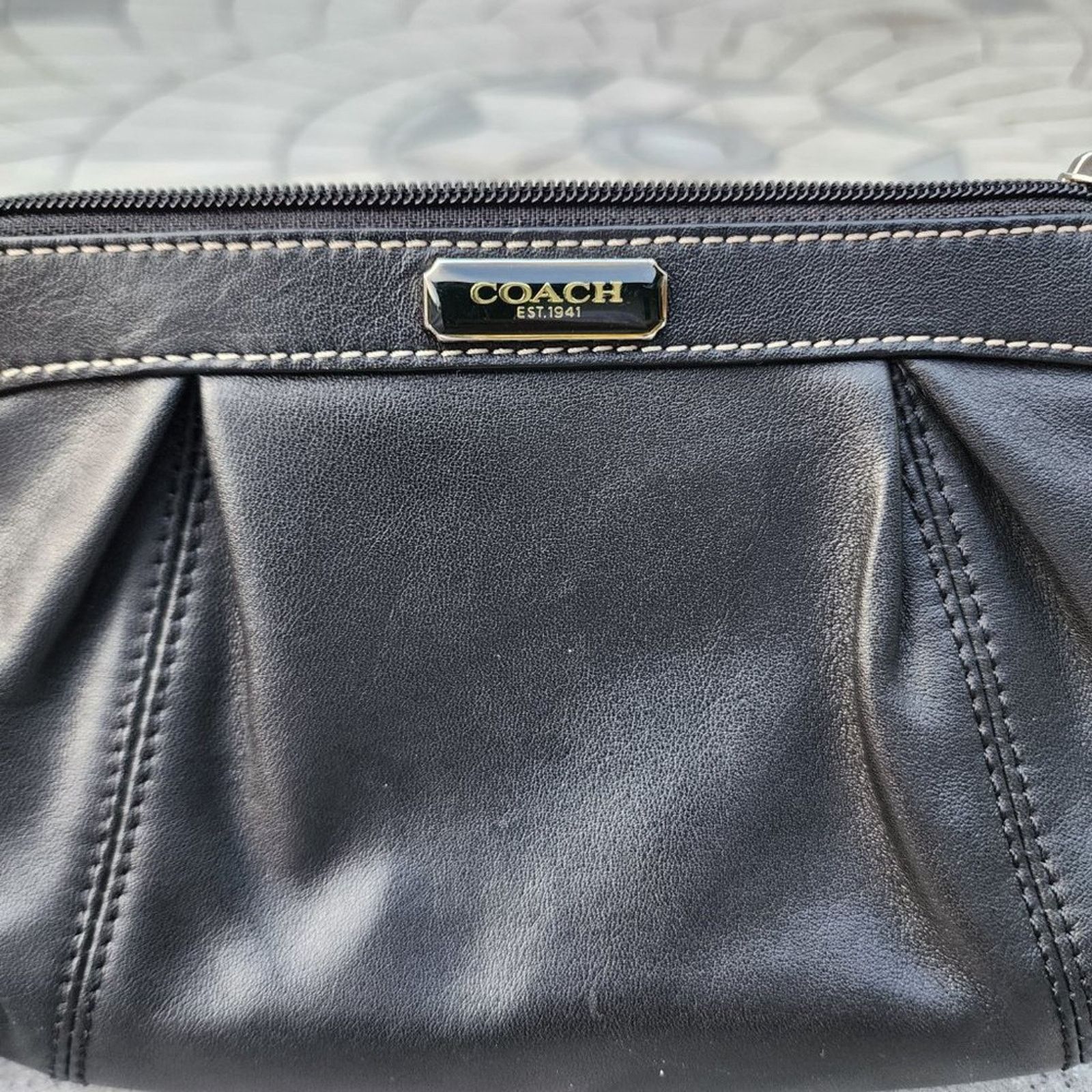 Coach Coach 1941 SOHO Pleated Leather Zip Clutch Wristlet Size ONE SIZE - 5 Thumbnail