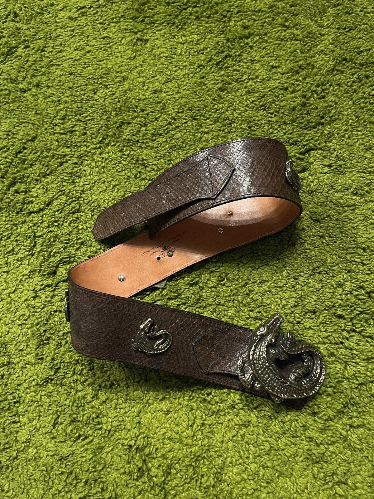 Designer × Genuine Leather 🐍 Real phyton snakeskin belt by Penta Size ONE SIZE - 1 Thumbnail