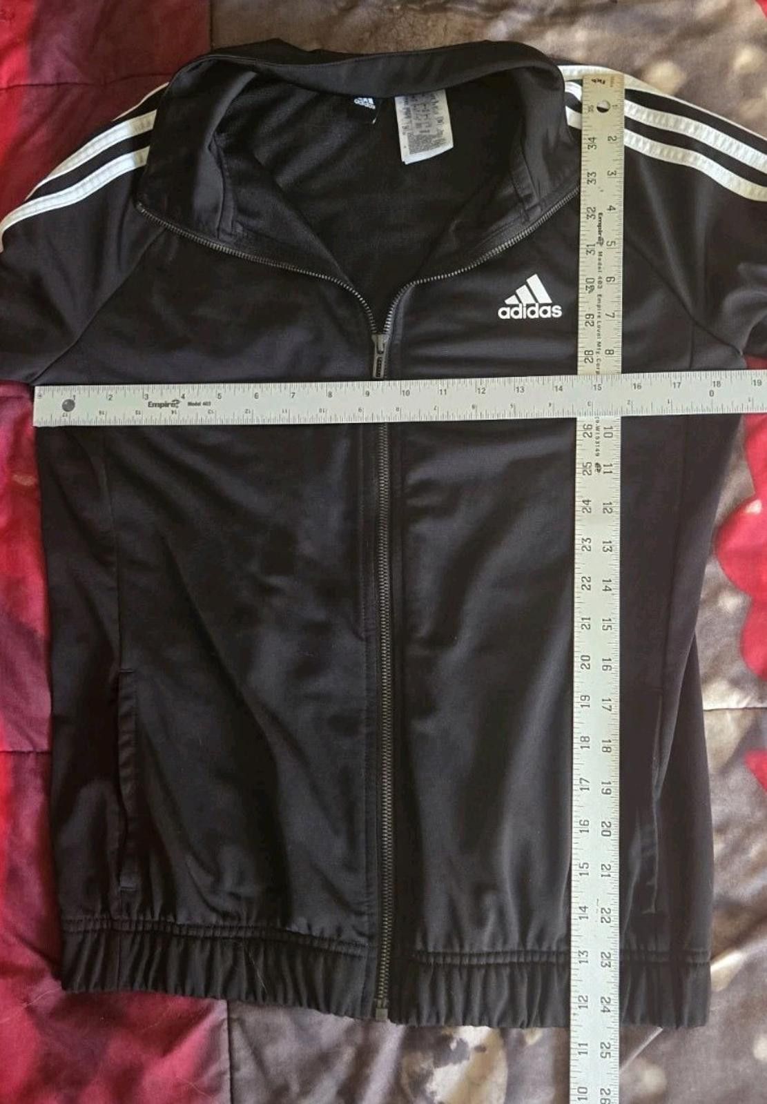 Adidas Adidas Black White Classic 3 Stripe Track Jacket Womens Medi Size M / US 6-8 / IT 42-44 - 10 Thumbnail
