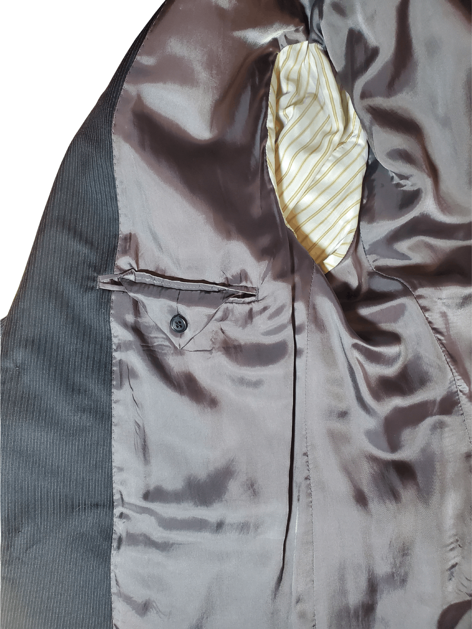 Joseph Abboud Joseph Abboud 3-Piece Suit - Black Pinstripe - (40R, 32x30) Size 40R - 7 Thumbnail