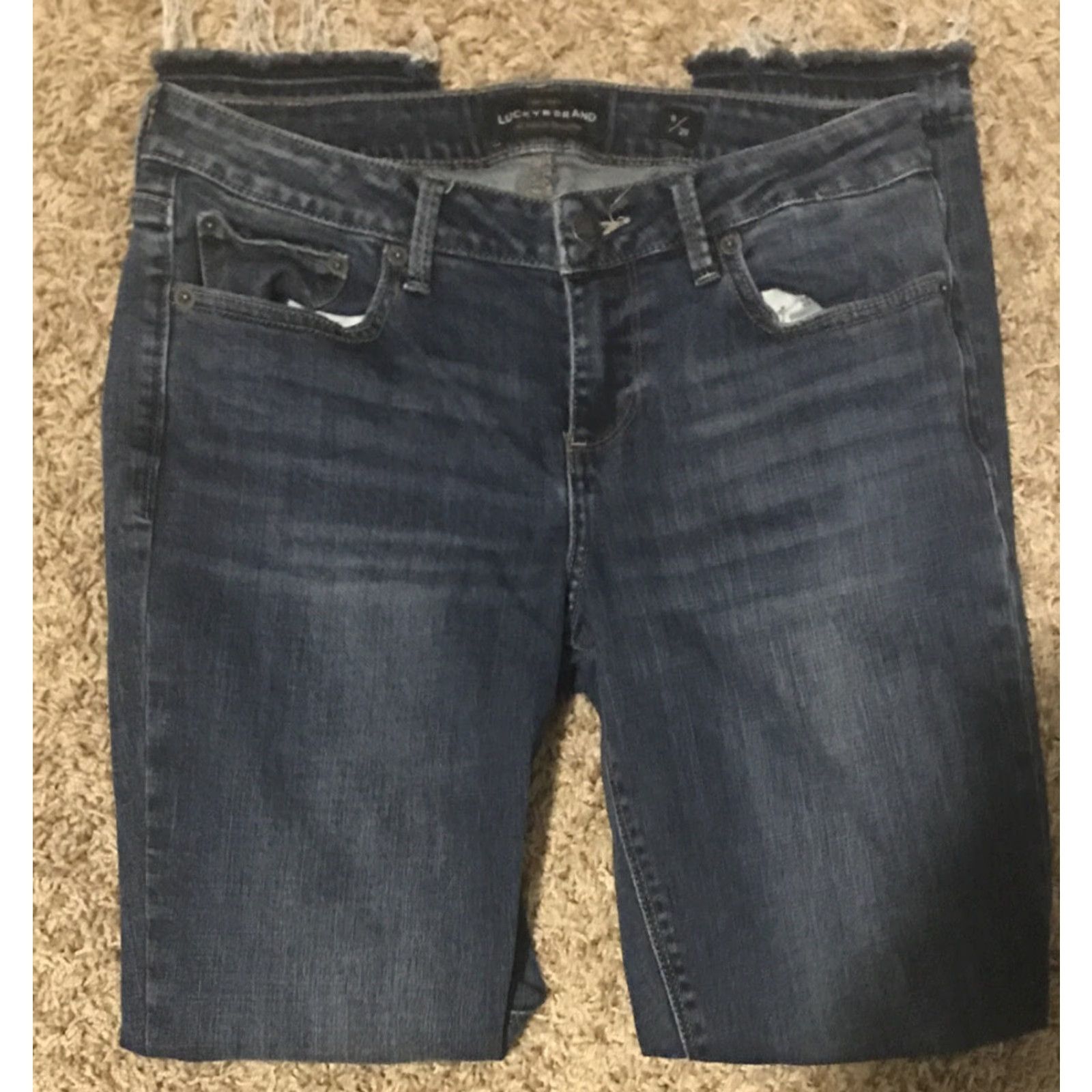 Lucky Brand Lucky Brand Jeans Women's 8/29 Stretch Distressed Hems Skinny Denim PANTS Size 30" / US 8 / IT 44 - 3 Thumbnail