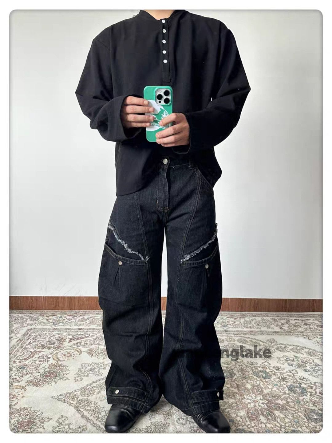 Jean zx vintage loose baggy flared yuppie bootcut cargo jeans Size US 28 / EU 44 - 4 Thumbnail