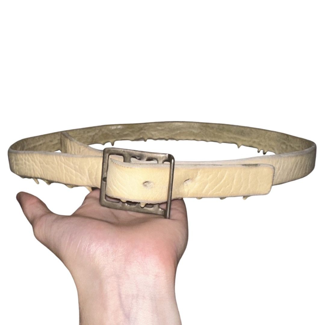 image of Carol Christian Poell Drip "safe" White Belt, Men's