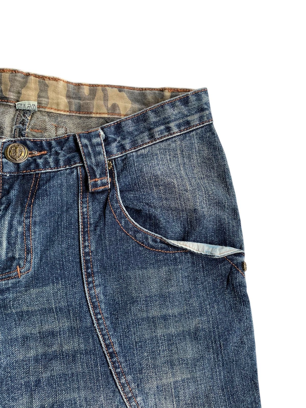 Tornado Mart FLARE💥 CROWN J JAPANESE PUNK STYLE DISTRESSED DENIM Size US 31 - 11 Thumbnail