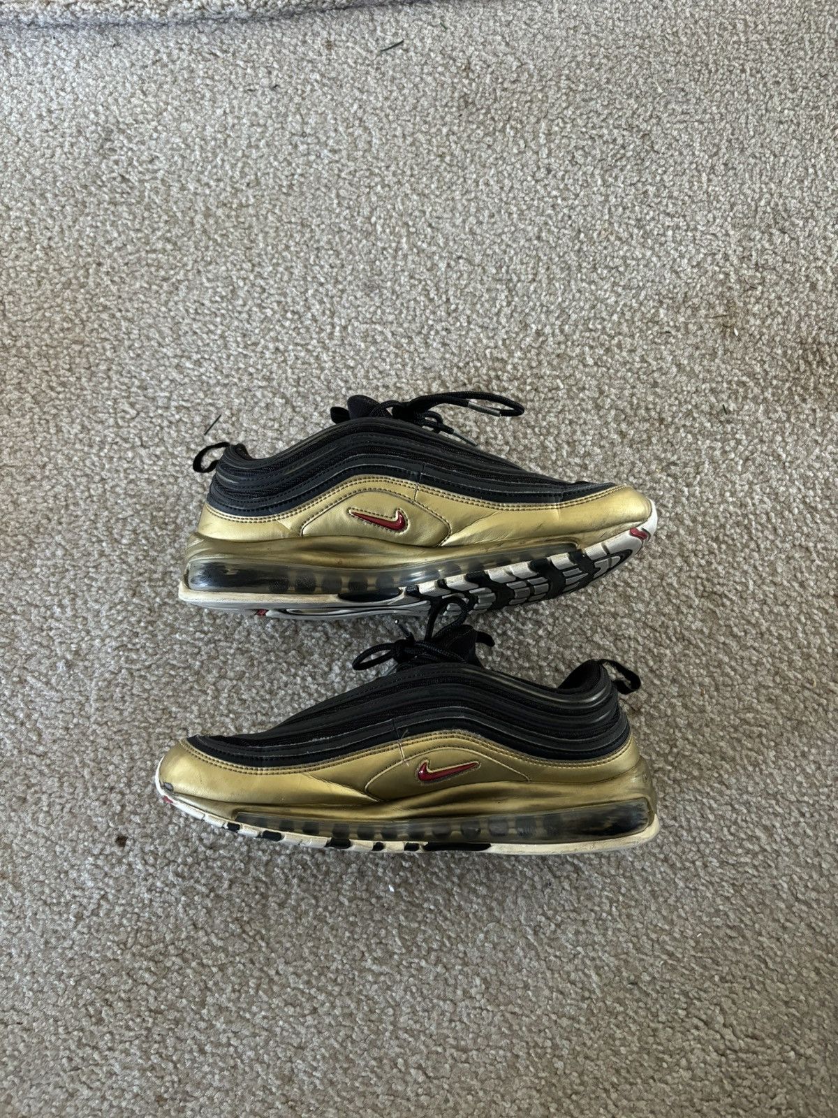 Nike Nike Air Max 97 Black Metallic Gold Size US 9 / EU 42 - 2 Thumbnail