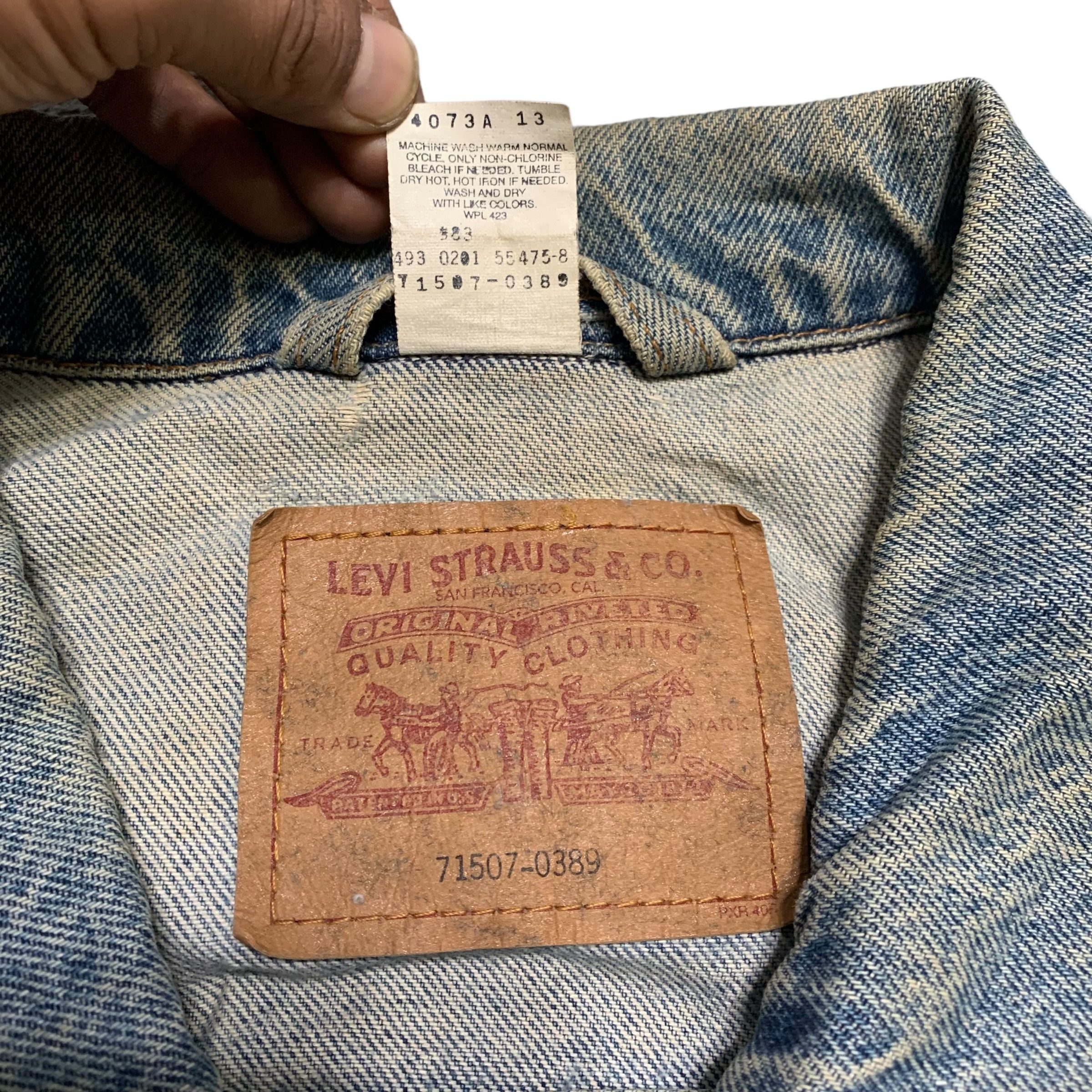 Levi's Vintage Oversize Levis 71507 Denim Jacket Size US XXL / EU 58 / 5 - 8 Thumbnail