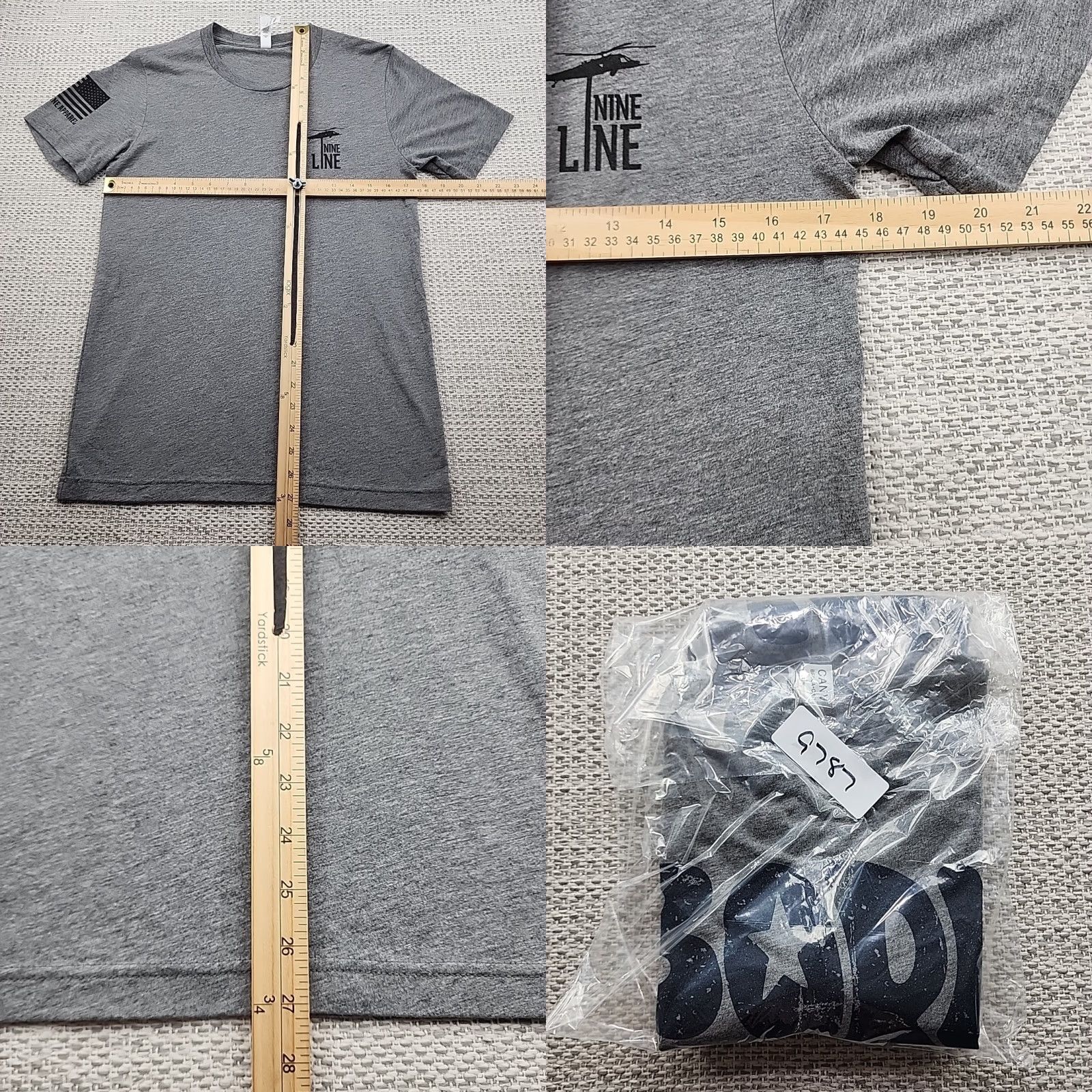 Born Nine Line T Shirt Adult Small Born Free 1776 Gray Short Sleeve Patriotic Graphic Print Military Classic Mens Size US S / EU 44-46 / 1 - 8 Thumbnail