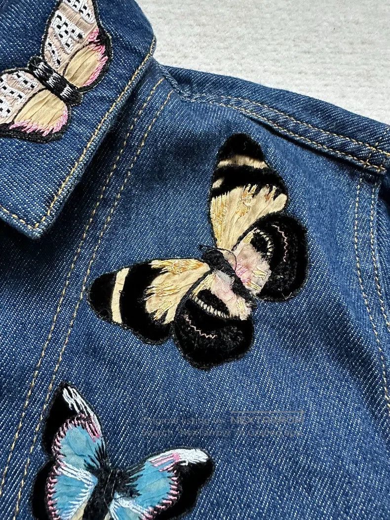 Other Valentino Butterfly embroidered denim jacket Size S / US 4 / IT 40 - 3 Thumbnail