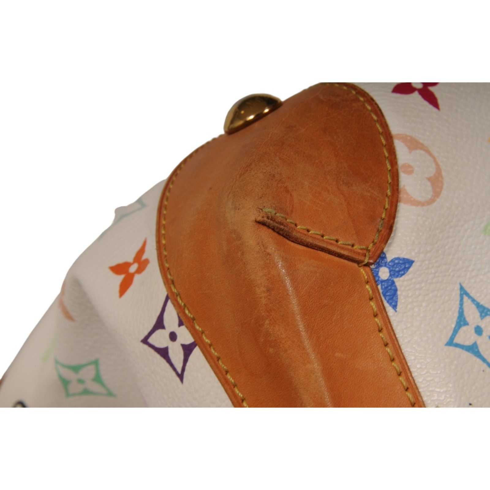 Louis Vuitton Ursula Shoulder Bag White Multicolor Takashi Murakami Size ONE SIZE - 9 Thumbnail