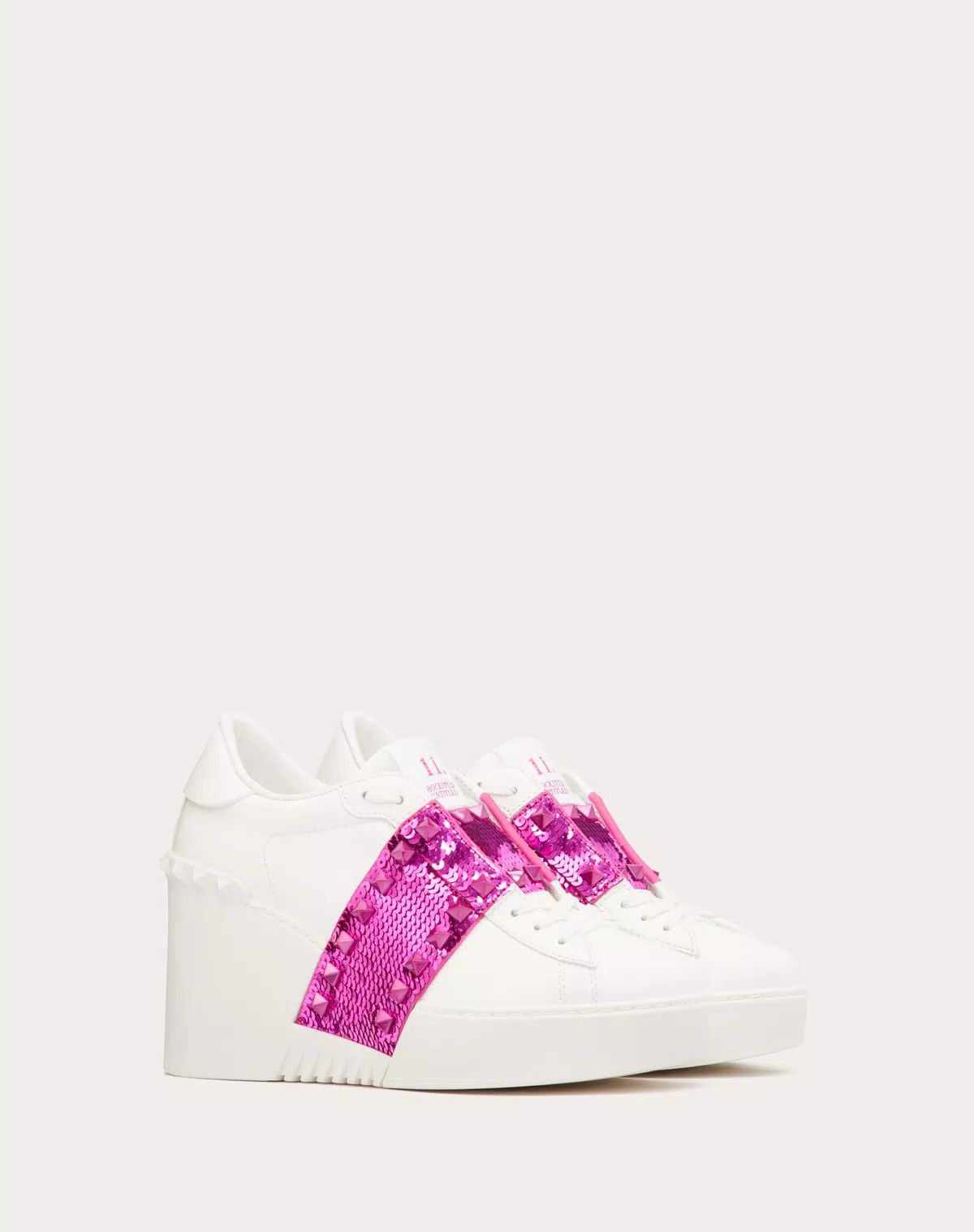 Valentino o1s1wg110426 One Stud XL Trainers in Nappa Leather Crystals Size US 9.5 / IT 39.5 - 2 Thumbnail