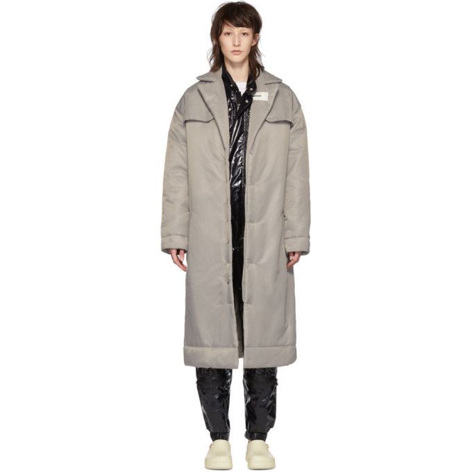 image of 032C Gray Cosmic Workshop Padding Coat in Grey, Men's (Size Large)