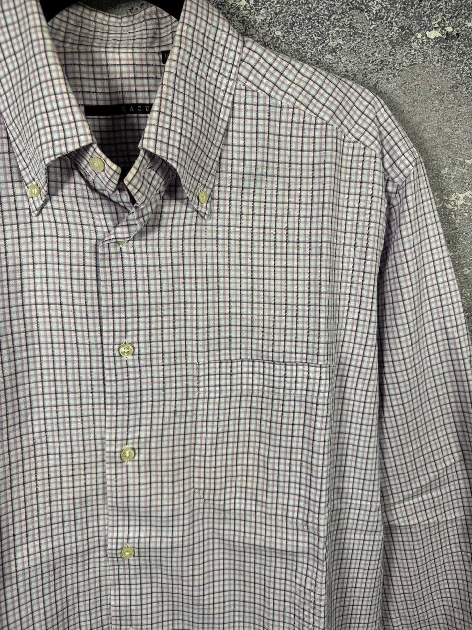 Designer × Japanese Brand × Vintage Xacus Button Shirt Made Italy Men's XL Check Collar Size US XL / EU 56 / 4 - 6 Thumbnail