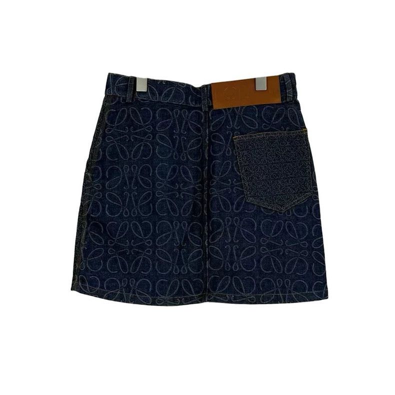Loewe Loewe Washed blue full logo double leather label denim ski Size 25" / US 0 / IT 36 - 2 Thumbnail