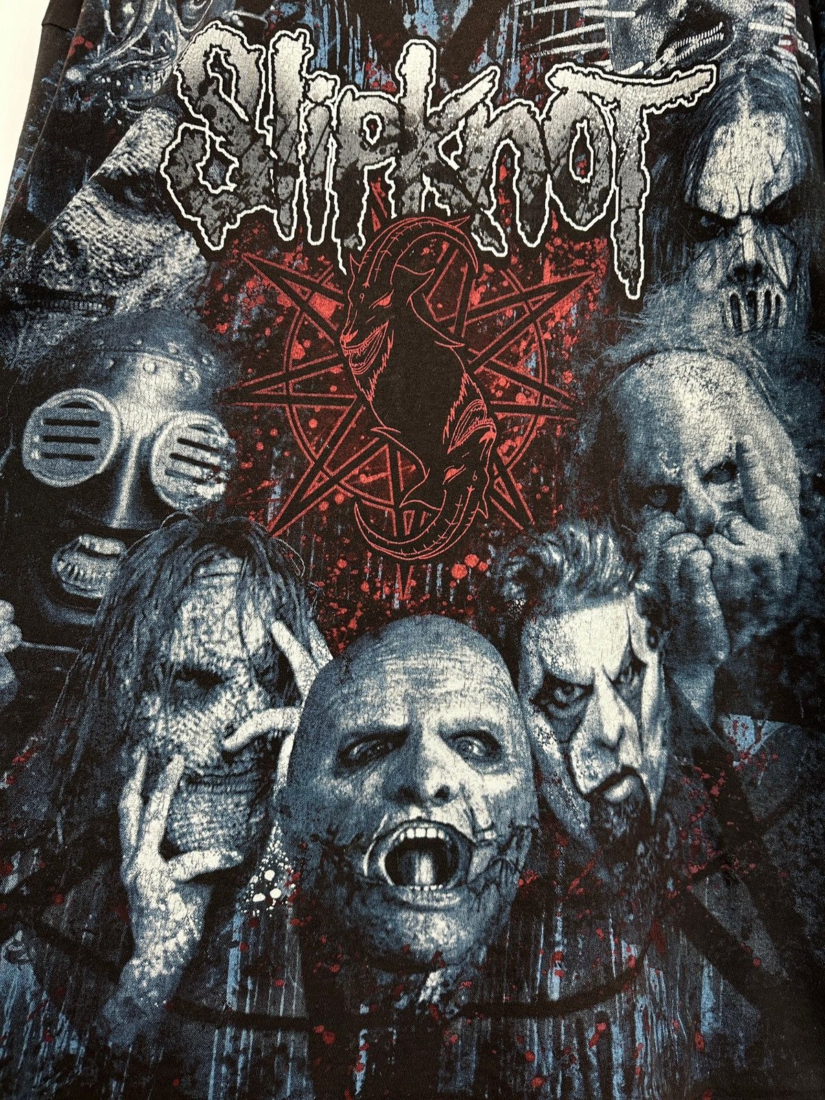 Band Tees Vintage Slipknot All Over Print Faded Black Band T-Shirt Size US XL / EU 56 / 4 - 10 Thumbnail