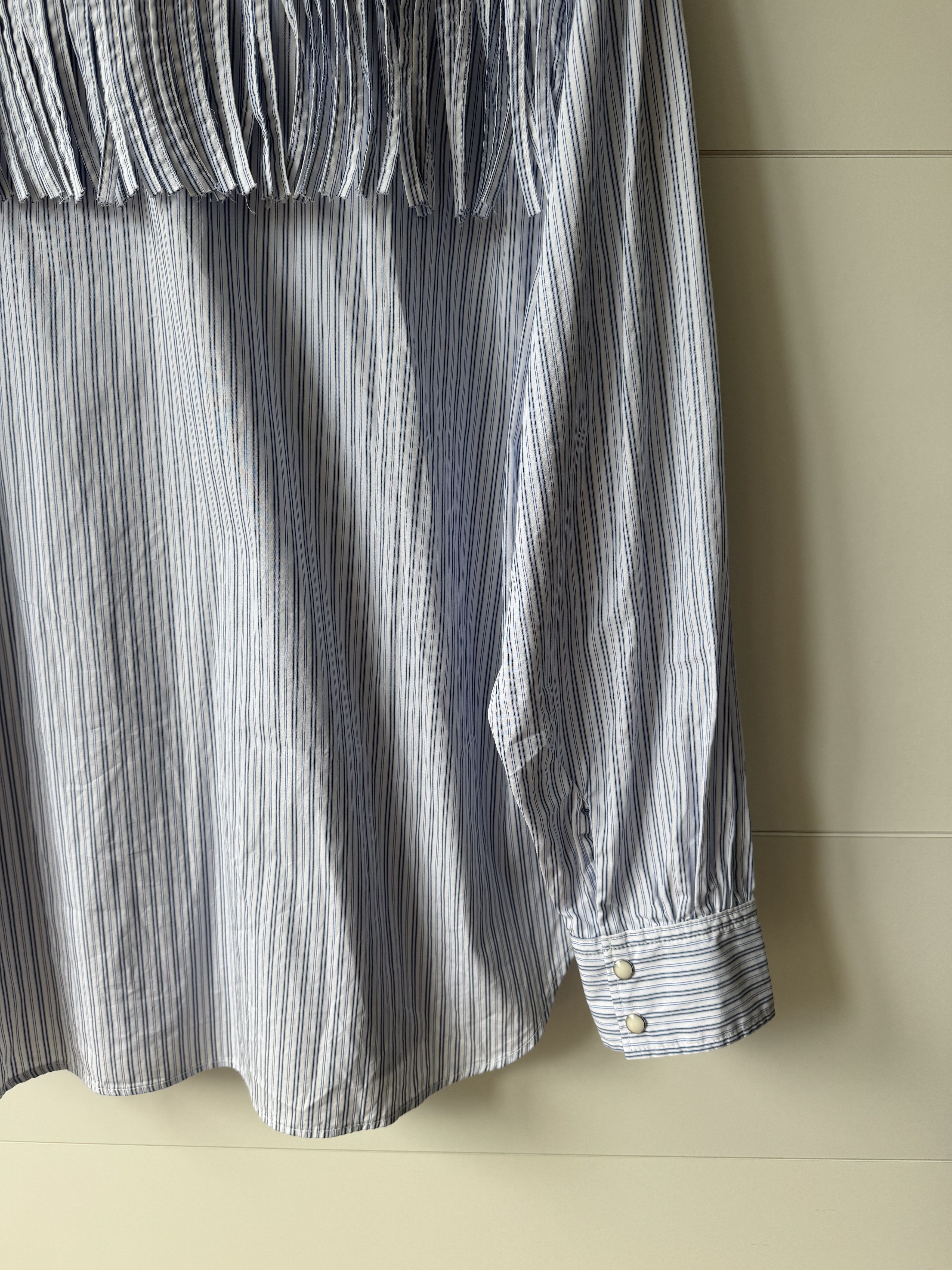 Kapital [3] Cotton Fringe Husky Western Shirt in Stripe Size US L / EU 52-54 / 3 - 5 Thumbnail