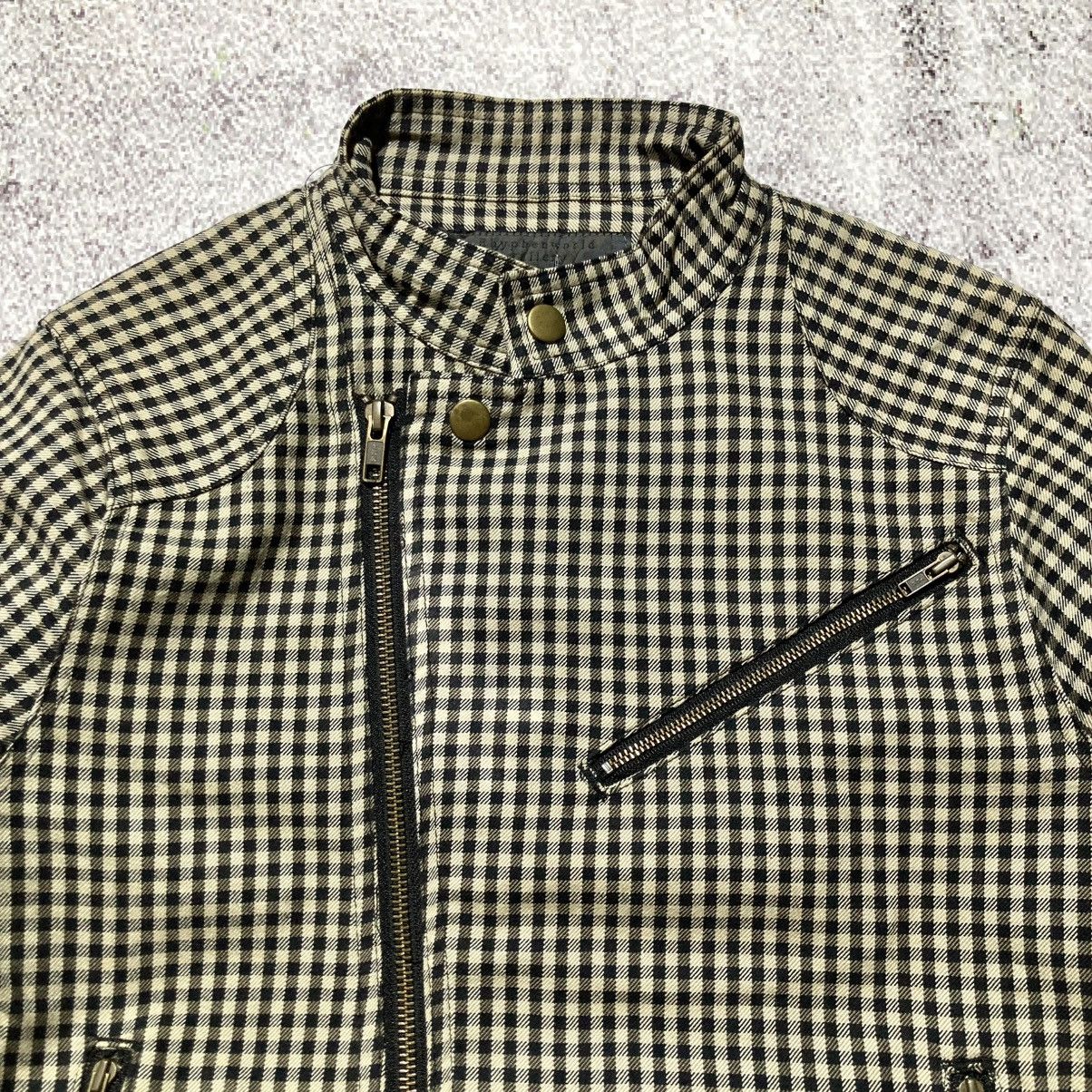 20471120 2000s Ehypenworld Gallery Asymastrical Bikers Jacket Plaid Size US XS / EU 42 / 0 - 3 Thumbnail