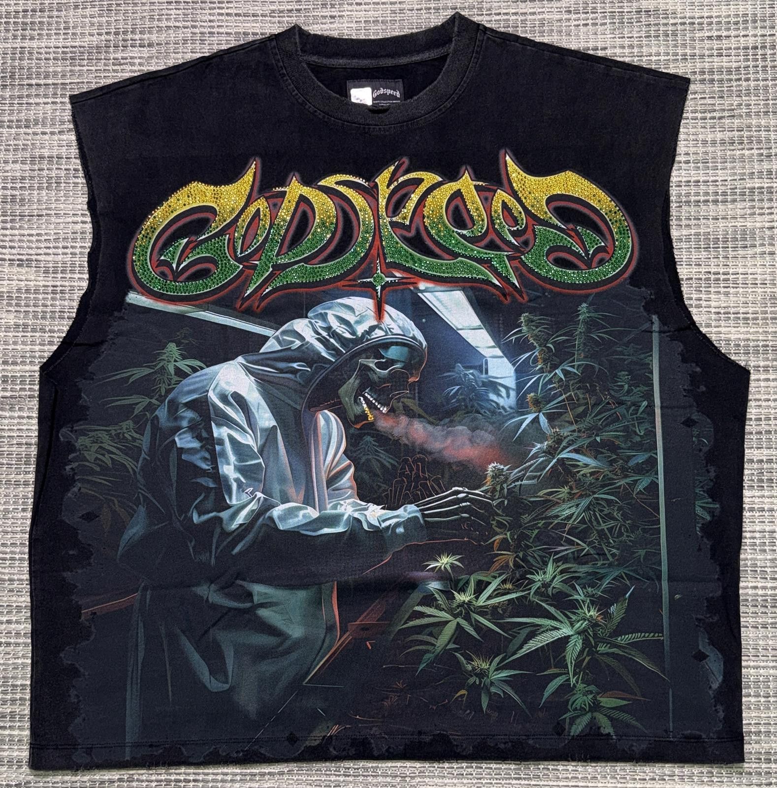 Godspeed Godspeed Black 420 Indoor VVS Sleeveless Tee Size US XXL / EU 58 / 5 - 1 Thumbnail