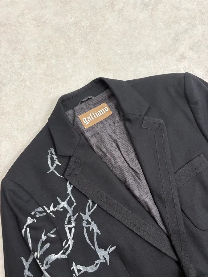 John Galliano AW2010 John Galliano Black Barbed Wire Blazer Jacket Size 44R - 5 Thumbnail