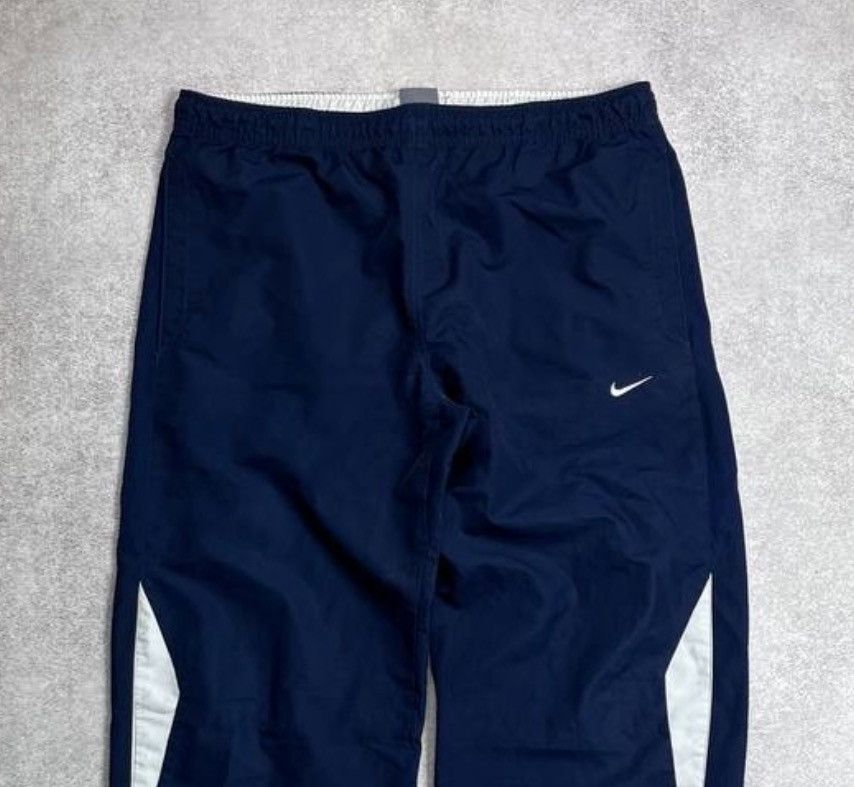 Nike × Skepta VINTAGE NIKE SWOOSH NYLON FLARED Y2K TRACK PANTS RARE S Size US 31 - 2 Thumbnail