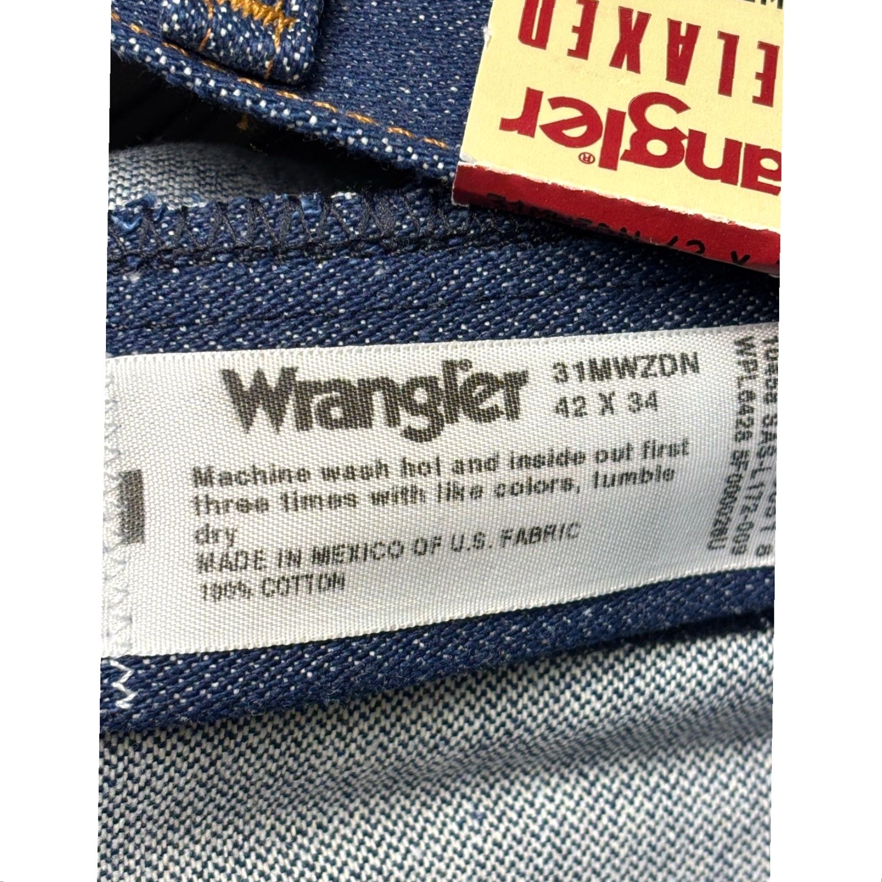Wrangler Wrangler Men 42x34 Relaxed Fit Cowboy Cut Blue Denim Jeans WPL6426 Size US 42 / EU 58 - 6 Thumbnail