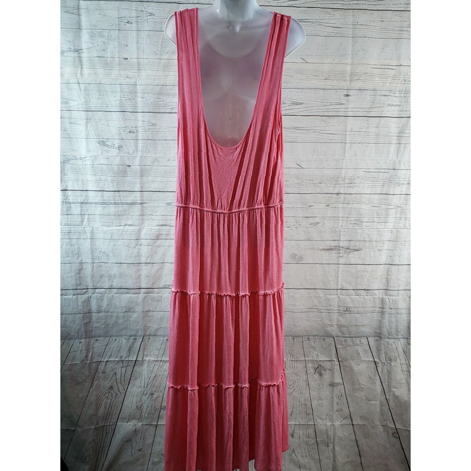 Vintage Knox Rose Womens Maxi Dress XL Pink Sleeveless Tie Waist Scoop Back Vintage No (adjust if needed) Size XL / US 12-14 / IT 48-50 - 4 Thumbnail