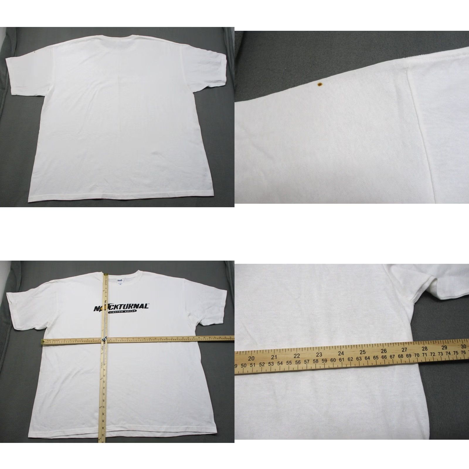 Anvil Nockturnal Lighted Nocks Shirt Mens 3XL XXXL White Short Sleeve T-Shirt Comfort Cotton Anvil Logo Crew Neck Mens Baseball Outdoor USA Vintage: No Size US XXL / EU 58 / 5 - 8 Thumbnail