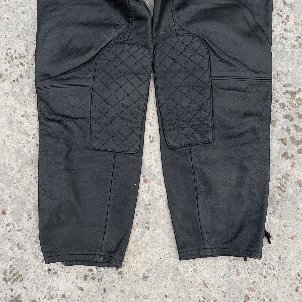 Vintage Vintage Moto Pants 38 Real Leather Y2K 90s USA Style Size 26" / US 2 / IT 38 - 3 Thumbnail