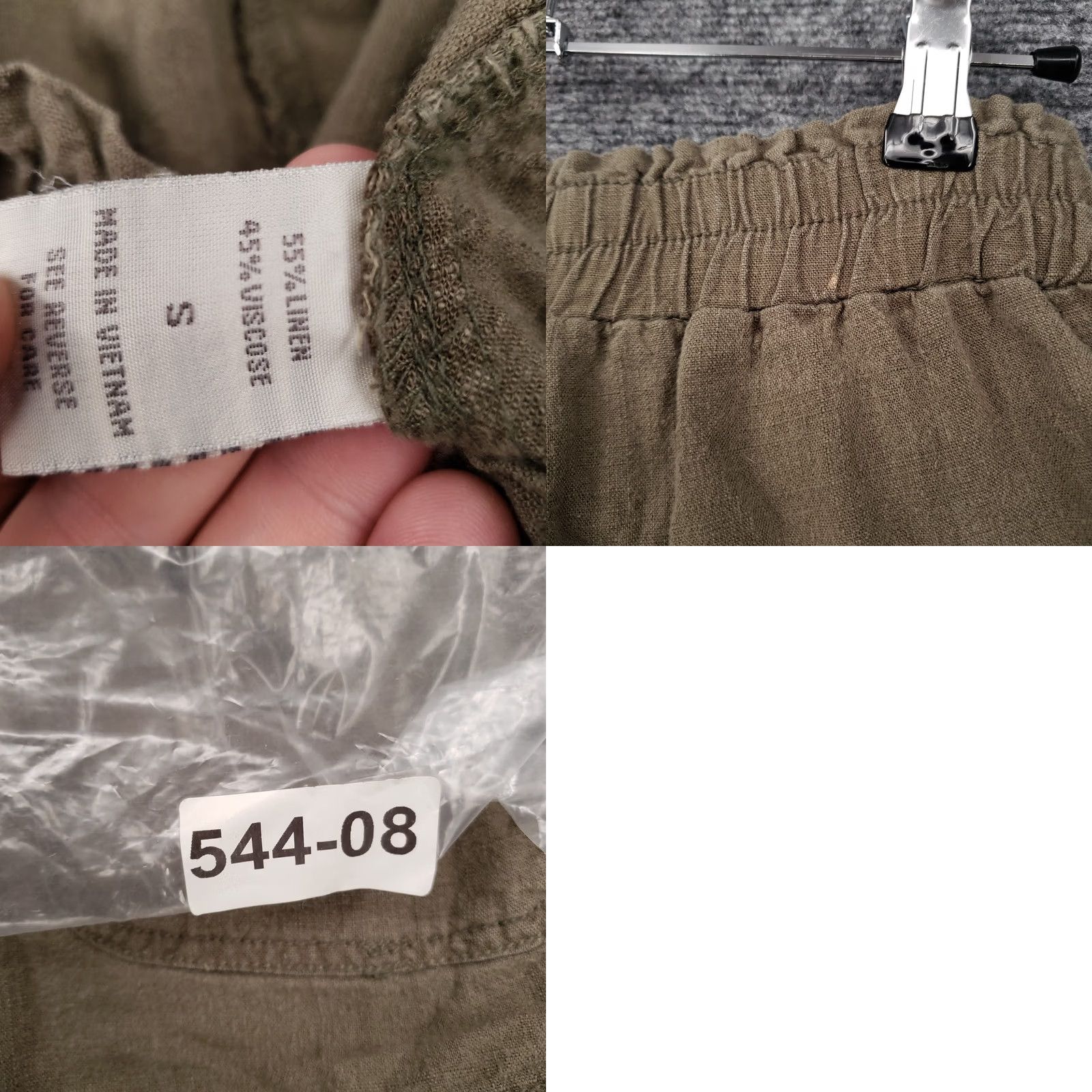 Vintage April Kiss Shorts Womens S Small Brown Linen Blend Paperbag Waist Tie Beach Shorts Size 28" / US 6 / IT 42 - 8 Thumbnail
