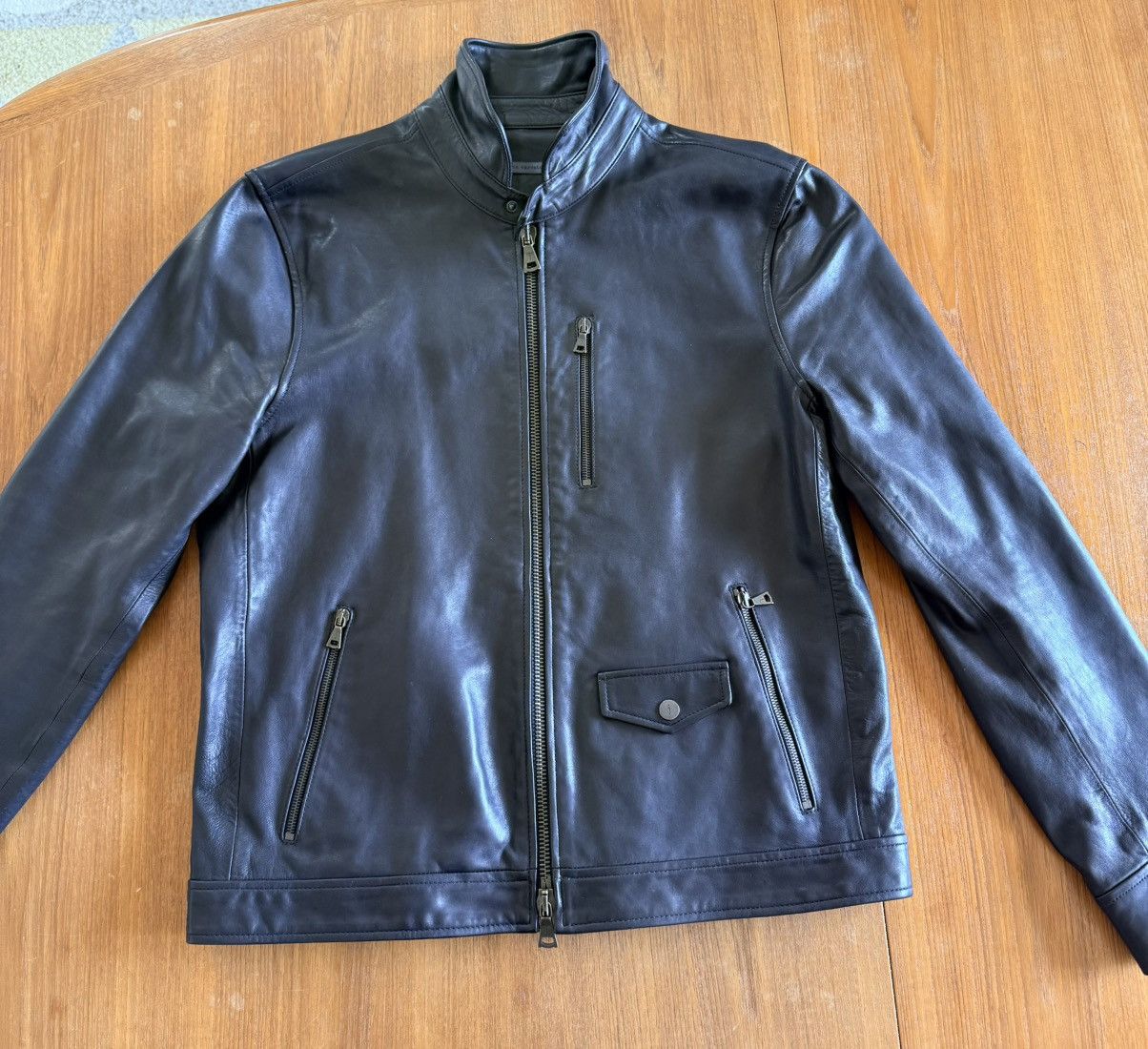 John Varvatos John Varvatos York Leather Jacket Size US L / EU 52-54 / 3 - 1 Thumbnail