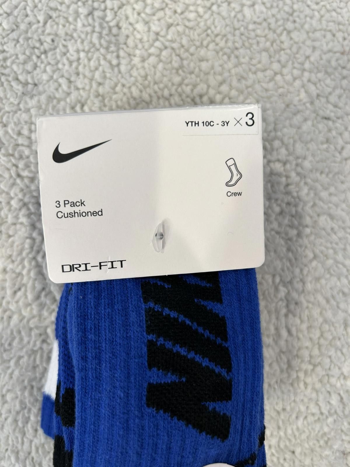 Nike Nike Youth 3-Pack Cushioned Crew Socks Size ONE SIZE - 2 Thumbnail