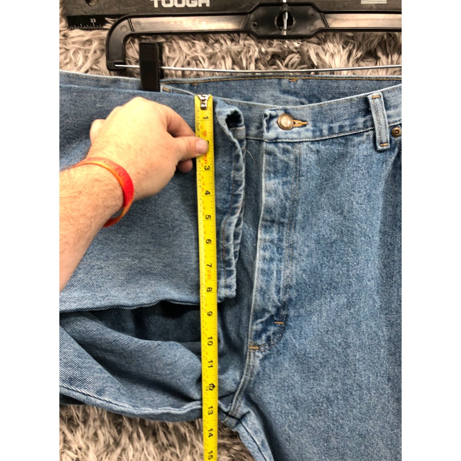Wrangler Wrangler Jeans 40x32 Mens Mid Rise Straight Blue Denim 5-Pocket Regular Fit Jeans Men Classic Denim Size US 40 / EU 56 - 4 Thumbnail