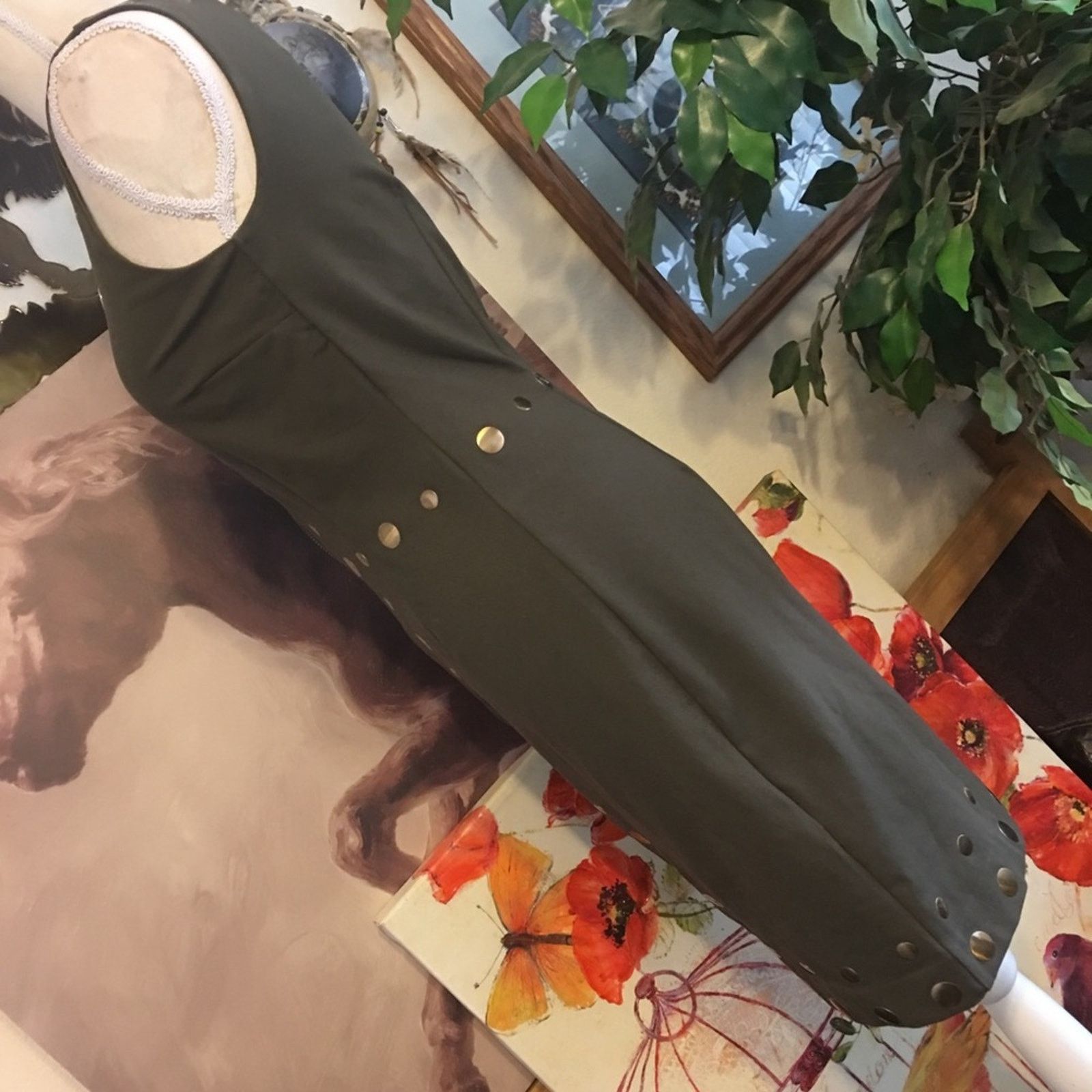 Cynthia Rowley Cynthia Rowley olive green gold medallion dress XS Size XS / US 0-2 / IT 36-38 - 4 Thumbnail